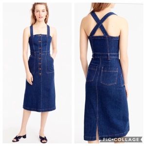 J Crew | Denim Apron Dress Button Front